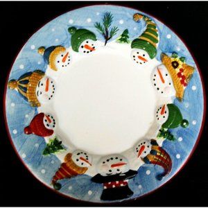 Yankee Candle Mini/Small Ceramic Plate Blue Winter